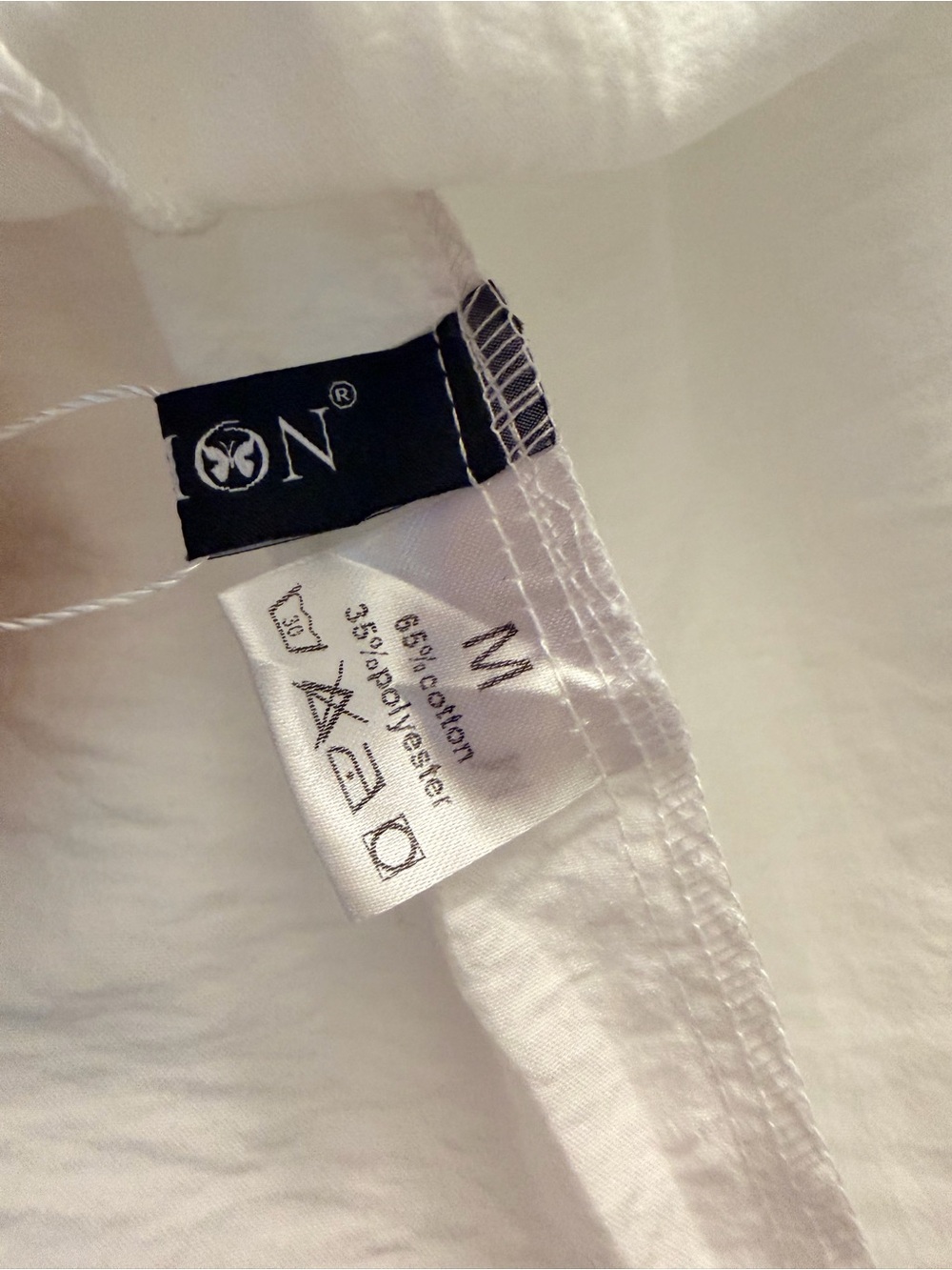Lomon White Tiered Mini Skirt NWT Medium Cotton Boho Cottagecore Elastic Waist - Picture 8 of 8